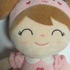 Gloveleya Baby Doll Girl Soft Plush Easter Bunny Ears Pink Dress 16 Inch Toy