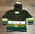 Handmade Peruvian Sweater Hooded Animal Knit Colorful Youth Size