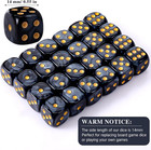 25 Pieces Colored Dice 6 Sided Dice Set  6 Sided Standard Dices With Black Draws