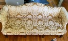 Vtg Chippendale Style Mahogany Camelback Sofa Kittinger williamburg Gold Sofa
