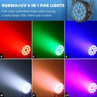 8pcs 18led Rgbwa Uv Aluminum Alloy Par Lighting Led Stage Light Dmx Party Dj