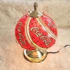 Vintage 2003  coca-cola  Pub Style 3-way Touch Desk Lamp Light - 13  Tall Red