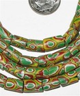 African Fine Old Venetian Antique Matched Millefiori Glass Trade Beads 