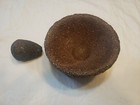 Vintage 6    Mexican Hand Made Volcanic Lava Stone Molcajete Mortar   Pestle