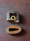 Japanese Sword Fittings  Fuchi Kashira Set Black Gold Brown