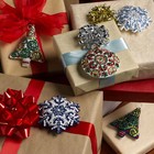 Christmas Ornament Kit  Felt Applique  Mandala Christmas  Set Of 6