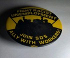 Vintage Join Sds Fight Racist Unemployment Ally With Workers Pinback Button Pin