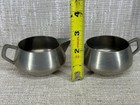 Mcm Vintage Norway Pewter By Mylius Open Sugar And Creamer 032
