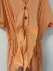 Zara Romper Womens Medium Jump Suit Mini Salmon  Short Sleeve Tunic Viscose N189