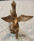 Vintage Solid Brass Pegasus Flying Horse Greek Mythology Statue Figure 9    Tall