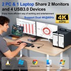 Kvm Switch 2 Monitors 3 Computers Usb C Hdmi Dp  Edid  Usb 3 0 Dual Monitor Hdm