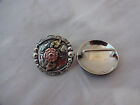 Pr California Antiqued Hansen Western Gear Conchos Loop Back Silverplate 1 3 4 