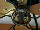 Antique Blue Grass Rotating Brass Blade Fan