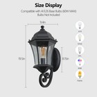Wall Light Outdoor 2 Pack 20   Modern Bubble Glass Dusk To Dawn Sconce Fixture