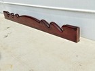 Wave Carved 37 75  Asian Rosewood Pediment Wooden Crown Crest Topper Door Header