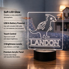 Personalized Dinosaur Led Night Light Custom Name Kids Room Gift Lamp