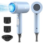 Professional Ionic Hair Dryer 1800w Fast Drying Low Noise Blow Dryer W  Nozzles