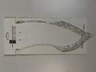 Christina Collection Silver Tone Round White Rhinestone Necklace   Earrings Set