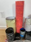 Big Lot Of Asst Drum Wrap Sheet Pieces Cutting Scrap Vtg   Modern Wmp Bop Etc   
