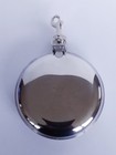 Vintage Stainless Steel Round Flask With Clip And Removable Shot Cup
