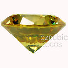 Yellow Cubic Zirconia Round Shape Super   Super Quality Loose  U s a Shipper