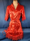 Satin Silk Women s Bridal Short Lace Up Kimono Robe Sleepwear Sexy Lady Wedding 