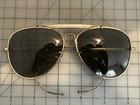 Vintage Bushnell Sunglasses  Bausch   Lomb     Gold Aviator Frame W  Original Case