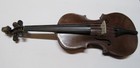 Vintage Antique Old Violin And Bow In Case Plus Misc Parts Tailpiece Fine Tuners