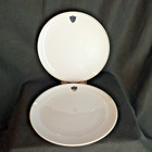 Set Of 2 Western Airlines 7 3 4  Luncheon Plates -60th Anniversary Pattern Japan
