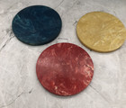 98 Marble Bakelite Poker Chips Blue Red Butterscotch   With Carousel Caddy  115