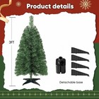 3ft Unlit Artificial Small Green Pine Christmas Tree pvc Branches diy Decoration