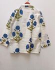 Pajama Set Women Cotton White Slower Hand Block Print Pj s Payjama Pant Set