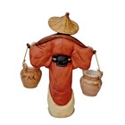 Asian Woman Water Carrier Figurine Meibo s Fine Art Made In Indonesia