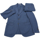  1970 Massimo Alba Sloop Blue Tonal Stripe Suit Mens Size Us 38r  italy 48r 