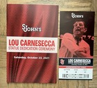 St Johns Red Storm Lou Carnesecca Statue Program   Ticket Stub Basketball 2021