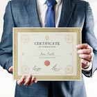 50 Sheets Gold Foil Award Certificate Paper 8 5 X 11 For Printing  ivory 