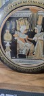 Vintage Egyptian Brass Wall Hanging Plate King Tut Queen Etched Metal Art 10 