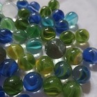 Lot Of 76 Vintage Marbles Glass Various Colors Blue Green Estate Find