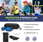 Moko Semi Hard Shell Sunglasses Case  Unisex Protective Eyeglass Case Glasses Ca