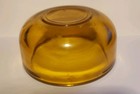 Vtg Mid Century Modern Round Amber  Glass Ashtray - 3 75  X 1 75 