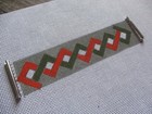 Hand Painted Needlepoint Canvas Kit Hp 18 Mesh Wide Geometric Cuff Bracelet