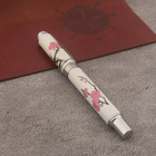 Jinhao 955 Fountain Pen   Converter  Medium Nib  Porcelain Design  Red Plum