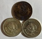 1947  1948  1951 Mexico 5 Peso Silver Coins Lot