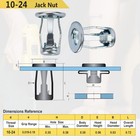 10-24 Jack Nut With Installation Tool Kit Threaded Insert Petal Nuts Nutserts   