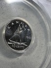 1963 Canada 10 Cents Proof Like Silver Coin Graded Ms 65 By Anacs