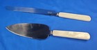 Prill Sheffield Stainless Pie Server cake Knife Opalescent pearl Handle England