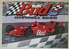 Vintage Anheuser Busch Budweiser Cart Racing Tavern   Store Poster 27 x19  Nos