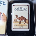 New In Box Unfired Cream Zippo Camel Filters Turkish Domestic Blend Lighter