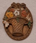 Hubley Vintage Cast Iron Door Knocker Flower Bouquet Pattern 4    X 3   
