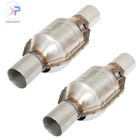 2 25  Inlet   Outlet Universal Stainless Steel High-flow Catalytic Converter